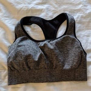 Gray Marble Sports Bra